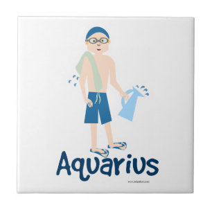 Symbool voor aquarius Cute Water Bearer Tegeltje