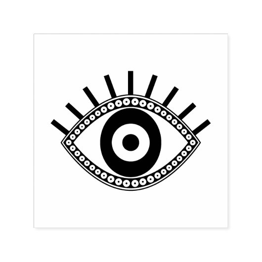 Symbool voor bescherming van het oog etnisch talis zelfinktende stempel (Design)