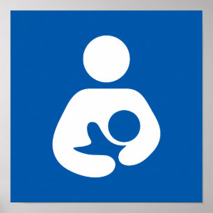 Symbool voor borstvoeding poster