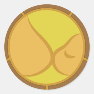 Symbool voor borstvoeding ronde sticker