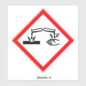 Symbool voor corrosiegevaar sticker (Vel)