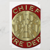 Symbool voor de brandweer briefpapier (Voorkant / Achterkant)