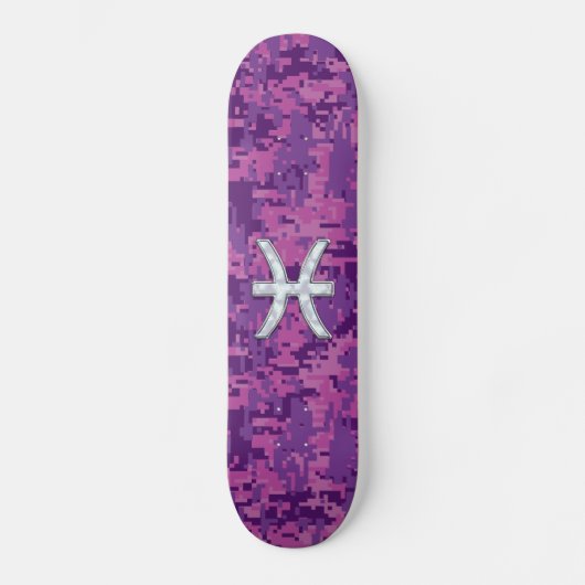Symbool voor de dierentuin van de pisces op Fuchsi Skateboard (Voorkant)