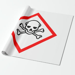 Symbool voor de gevarenzone cadeaupapier