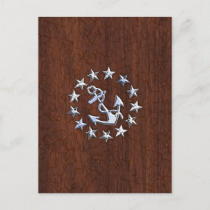 Symbool voor de vlag van het anker voor het noeste briefkaart
