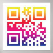 ☮ symbool voor de vrede — QR-code Poster (Voorkant)