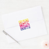☮ symbool voor de vrede — QR-code Vierkante Sticker (Envelop)