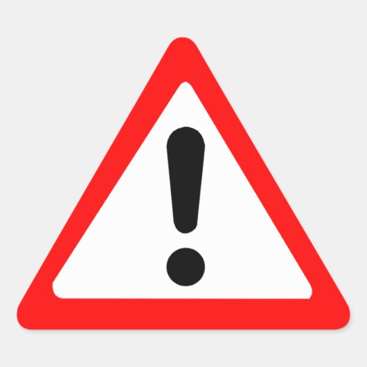 Symbool voor driehoek van aandacht driehoek sticker (Voorkant)