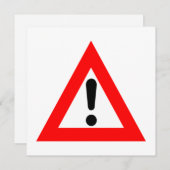 Symbool voor driehoek van aandacht kaart (Voorkant / Achterkant)