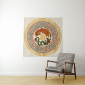 Symbool voor dubbel geluk met Phoenix en Dragon Wandkleed (In Situ (horizontaal))