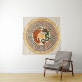 Symbool voor dubbel geluk met Phoenix en Dragon Wandkleed (In situ)