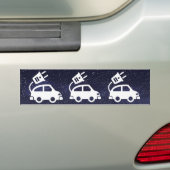 Symbool voor elektrische auto's bumpersticker (Op auto)