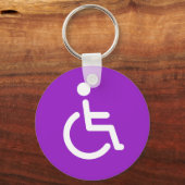 Symbool voor gehandicapten of paarse handicap voor sleutelhanger (Voorkant)