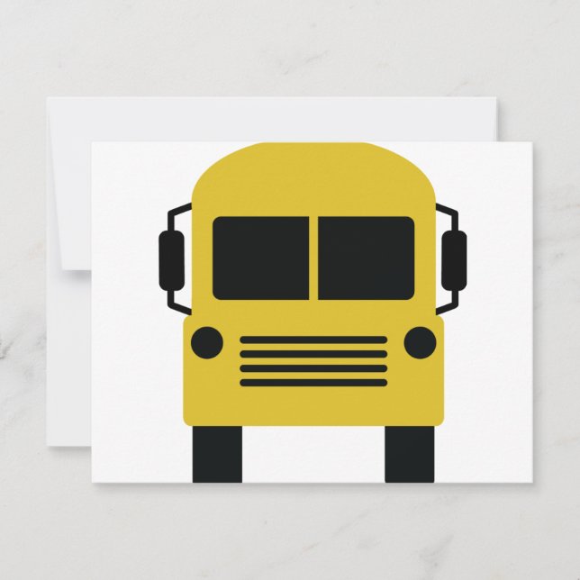 symbool voor gele schoolbus (Voorkant)