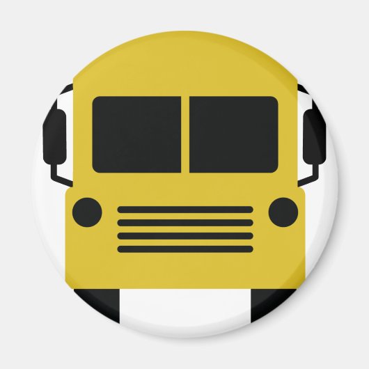 symbool voor gele schoolbus magneet (Voorkant)