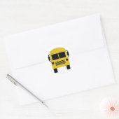 symbool voor gele schoolbus ronde sticker (Envelop)