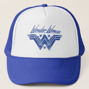 Symbool voor gestapelde sterren in Wonder Woman Trucker Pet