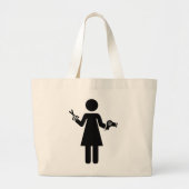 Symbool voor hairdresser grote tote bag (Voorkant)