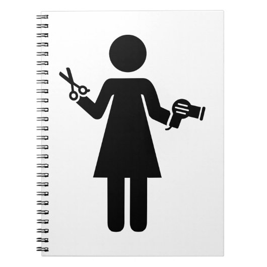 Symbool voor hairdresser notitieboek (Voorkant)