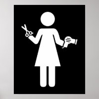 Symbool voor hairdresser