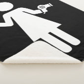 Symbool voor hairdresser sherpa deken (3/4)