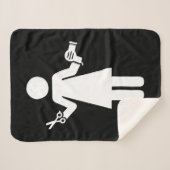 Symbool voor hairdresser sherpa deken (Voorkant (horizontaal))