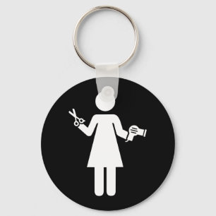 Symbool voor hairdresser sleutelhanger