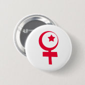Symbool voor islamitisch feminisme ronde button 5,7 cm (Voorkant /achterkant)