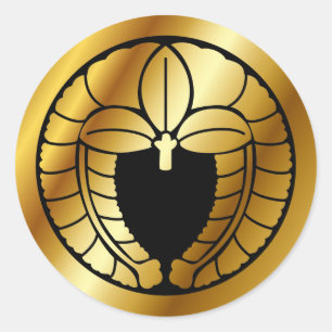 Symbool voor Japanse familiekust (KAMON) Ronde Sticker