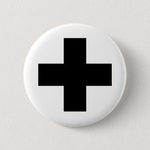 Symbool voor medische beveiliging voor het redden ronde button 5,7 cm
