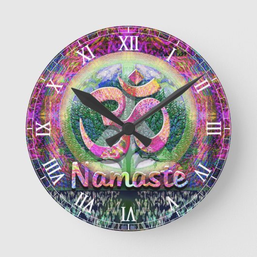 Symbool voor Namaste Vrede Ronde Klok (Voorkant)
