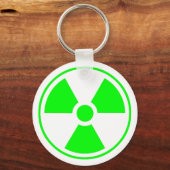 Symbool voor nucleaire radioactieve straling in gr sleutelhanger (Voorkant)
