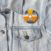 Symbool voor nucleaire trefolie ronde button 5,7 cm (In situ)
