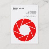 Symbool voor opening - rood visitekaartje (Achterkant)