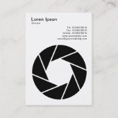 Symbool voor opening - zwart visitekaartje (Achterkant)