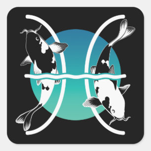 Symbool voor pisces - Astrologisch Zodiabel Vierkante Sticker
