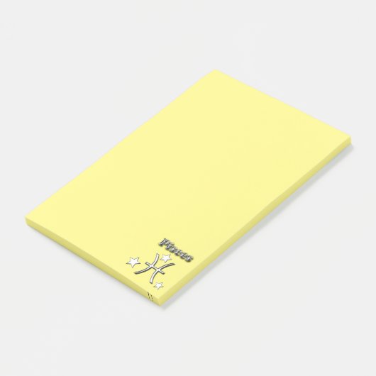 Symbool voor pisces-chrome post-it® notes (Schuin)