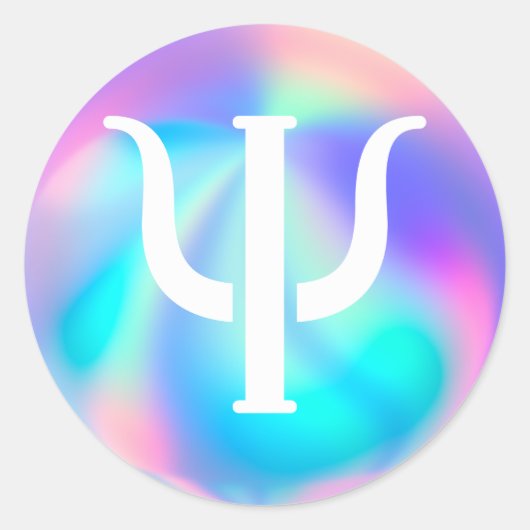 Symbool voor psychologie ronde sticker (Voorkant)