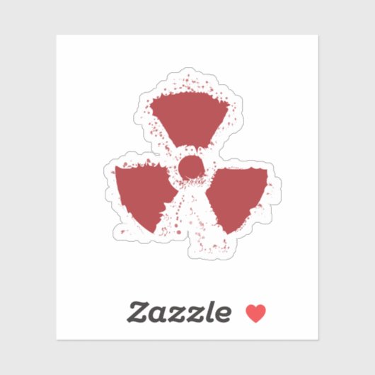 Symbool voor radioactieve waarschuwing sticker (Vel)
