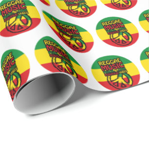 Symbool voor Reggae en Vrede met positieve quotes Cadeaupapier