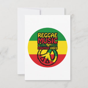 Symbool voor Reggae en Vrede met positieve quotes Kaart