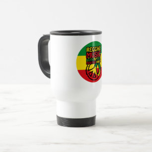 Symbool voor Reggae en Vrede met positieve quotes Reisbeker