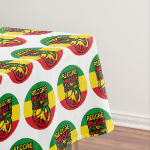 Symbool voor Reggae en Vrede met positieve quotes Tafelkleed
