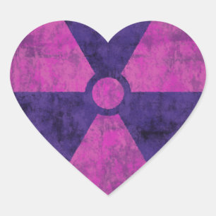 Symbool voor rode rode doorstraling hart sticker