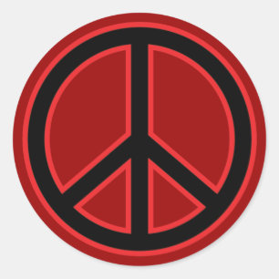 Symbool voor rood- en zwart-wit ronde sticker