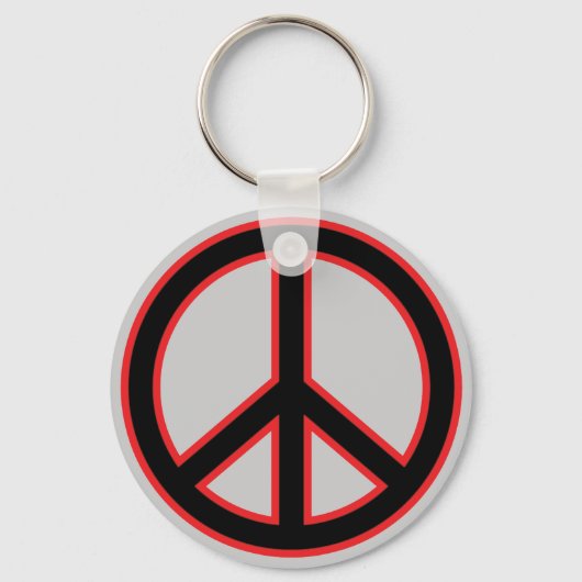 Symbool voor rood- en zwart-wit sleutelhanger (Voorkant)