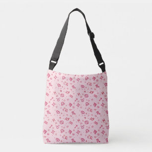 Symbool voor roze asstrologie dierentuin crossbody tas