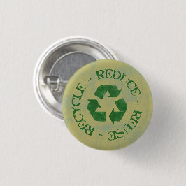 Symbool voor samengeperste recycling ronde button 3,2 cm