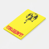Symbool voor stralingsgevaar bij nucleaire meltdow post-it® notes (Schuin)