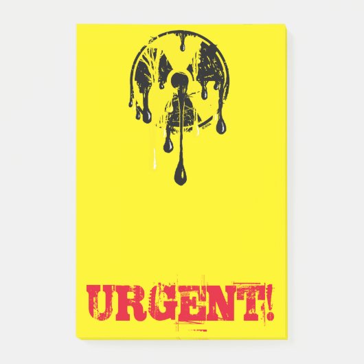Symbool voor stralingsgevaar bij nucleaire meltdow post-it® notes (Voorkant)